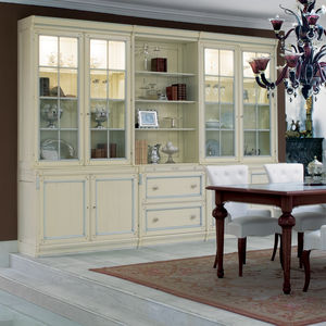 credenza con alzata in stile / in legno laccato