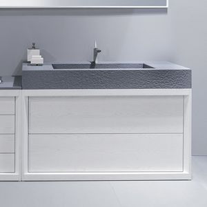 lavabo da appoggio / rettangolare / in Solid Surface / moderno