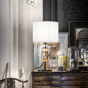 lampada da tavolo / moderna / in nichel / in rame
