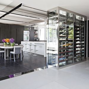 cantinetta da incasso / in acciaio inox / in vetro / vetrata