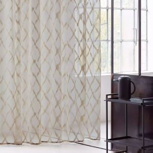 tendina voile con motivi geometrici