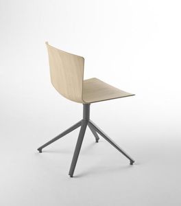 sedia visitatore moderna / imbottita / con base a stella / in tessuto