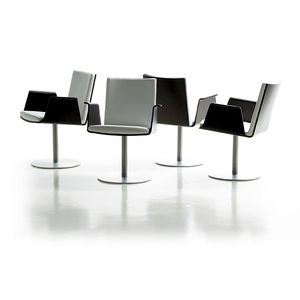 sedia visitatore moderna / con braccioli / imbottita / girevole