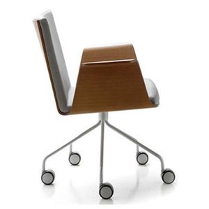 sedia da ufficio moderna / con rotelle / con base a stella / con braccioli