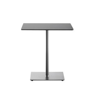 tavolo da bistrot moderno / in vetro temprato / in cristallo / con supporto in acciaio
