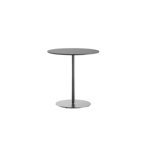 tavolo da bistrot moderno / in vetro / con supporto in acciaio / tondo
