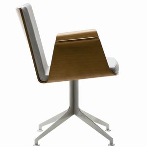 sedia visitatore moderna / girevole / con braccioli / imbottita