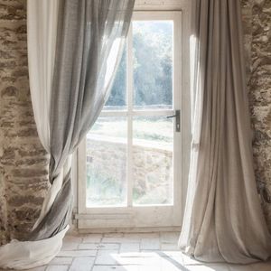 tendina voile a tinta unita / in lino / lavabile / per uso residenziale