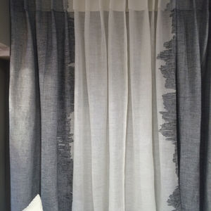 tendina voile a motivi / in lino / Jacquard / personalizzabile