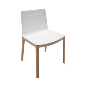 sedia moderna / in legno / bianca