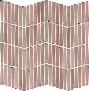 mosaico da interno / da parete / in alluminio / rettangolare