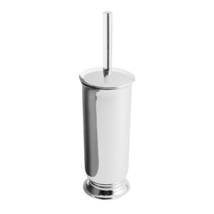 scopino per WC in metallo cromato / da pavimento