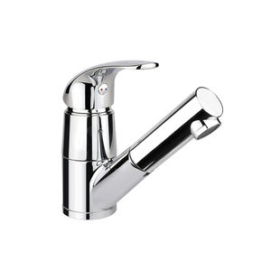 miscelatore per lavabo / in metallo cromato / da bagno / 1 foro