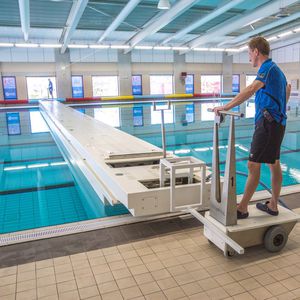 parete mobile per piscina trasversale