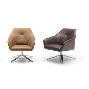 poltrona moderna / in tessuto / in pelle / in legno