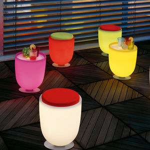 pouf moderno / in plastica / luminoso / da esterno
