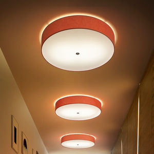 plafoniera moderna / tonda / in tessuto / LED