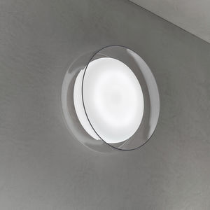 applique moderna / in vetro soffiato / LED / tonda