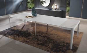 consolle moderna / in frassino / in ceramica / con supporto in noce