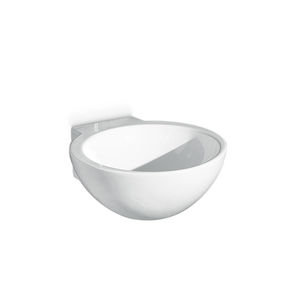 lavabo sospeso / tondo / in ceramica / moderno