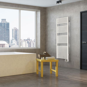 scaldasalviette ad acqua calda / elettrico / in acciaio / moderno