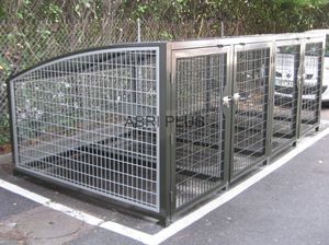 pensilina per biciclette sicura