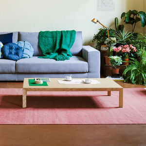 tavolino basso moderno / in legno / in ceramica / rettangolare