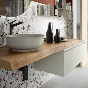 piano lavabo in legno 1
