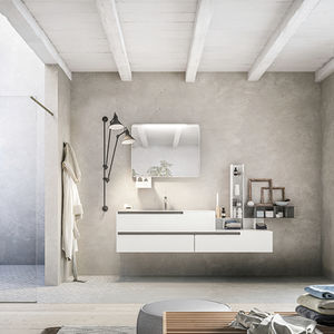 mobile lavabo sospeso / in legno / moderno / con cassetti