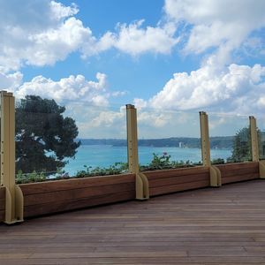 ringhiera in vetro temprato