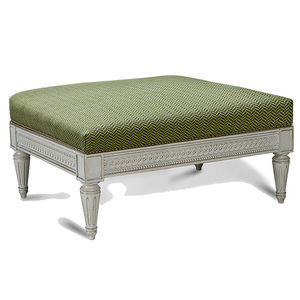 pouf Luigi XVI / in tessuto / in legno / quadrato