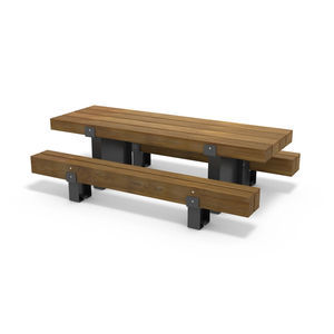 set tavolo e panca design industriale 1