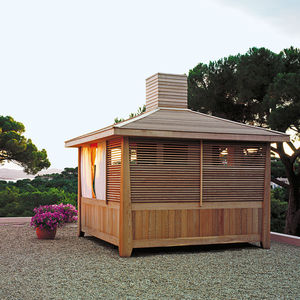 chalet da giardino in cedro rosso / moderno
