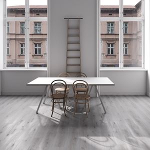 pavimento laminato in HDF / da incollare / aspetto parquet / per uso residenziale