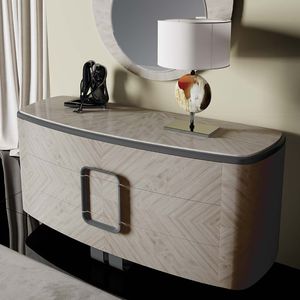 cassettone moderno / in legno laccato / bianco