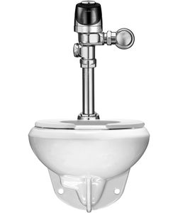 WC sospeso / in ceramica / con sciacquone ad incastro / per bagno pubblico