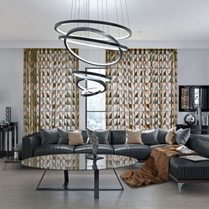tendina voile con motivi geometrici