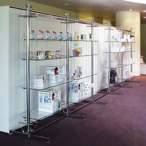 scaffale moderno / in vetro / per negozio / contract