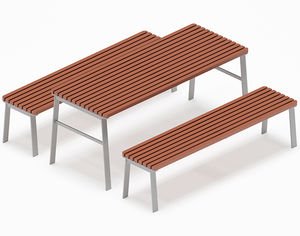 set tavolo e panca contemporaneo