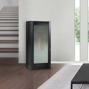 stufa a pellet / in ghisa / in ceramica / moderna