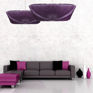 lampada a sospensione / moderna / in tessuto / da interno