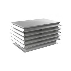 griglia di ventilazione in alluminio / in acciaio inox / in acciaio galvanizzato / rettangolare