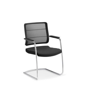 sedia visitatore moderna / con braccioli / imbottita / cantilever