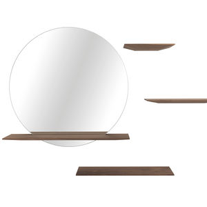 specchio a muro / con ripiano / moderno / tondo