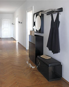 mobile da ingresso moderno / a muro / in legno massiccio / con specchio