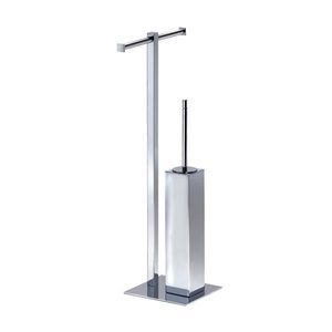 scopino per WC in metallo / da pavimento