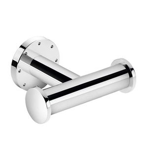 appendiabiti da parete moderno / in ottone cromato / doppio / da bagno