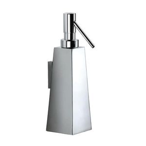 distributore di sapone da parete / in metallo cromato / manuale