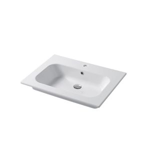 lavabo da incasso / quadrato / in ceramica / moderno