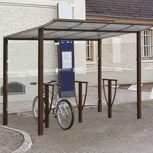 pensilina per biciclette con copertura in policarbonato